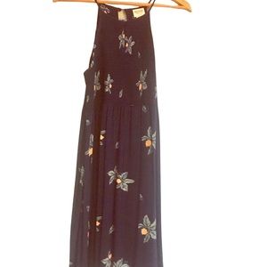 Mossimo Navy Citrus Print Dress NWT